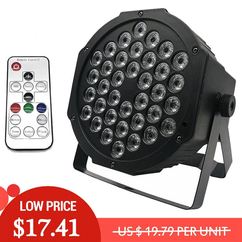 LED Par Lights 36x3W DJ LED RGBW Par Lights RGB Wash Disco Light DMX Controller Effect For Small Paty KTV Stage Lighting