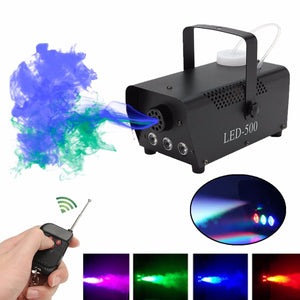 500W Fog/Smoke Machine w/ Remote RGB LED DJ Thrower DJ Party family ball leisure partiesStage Light Smoke Thrower